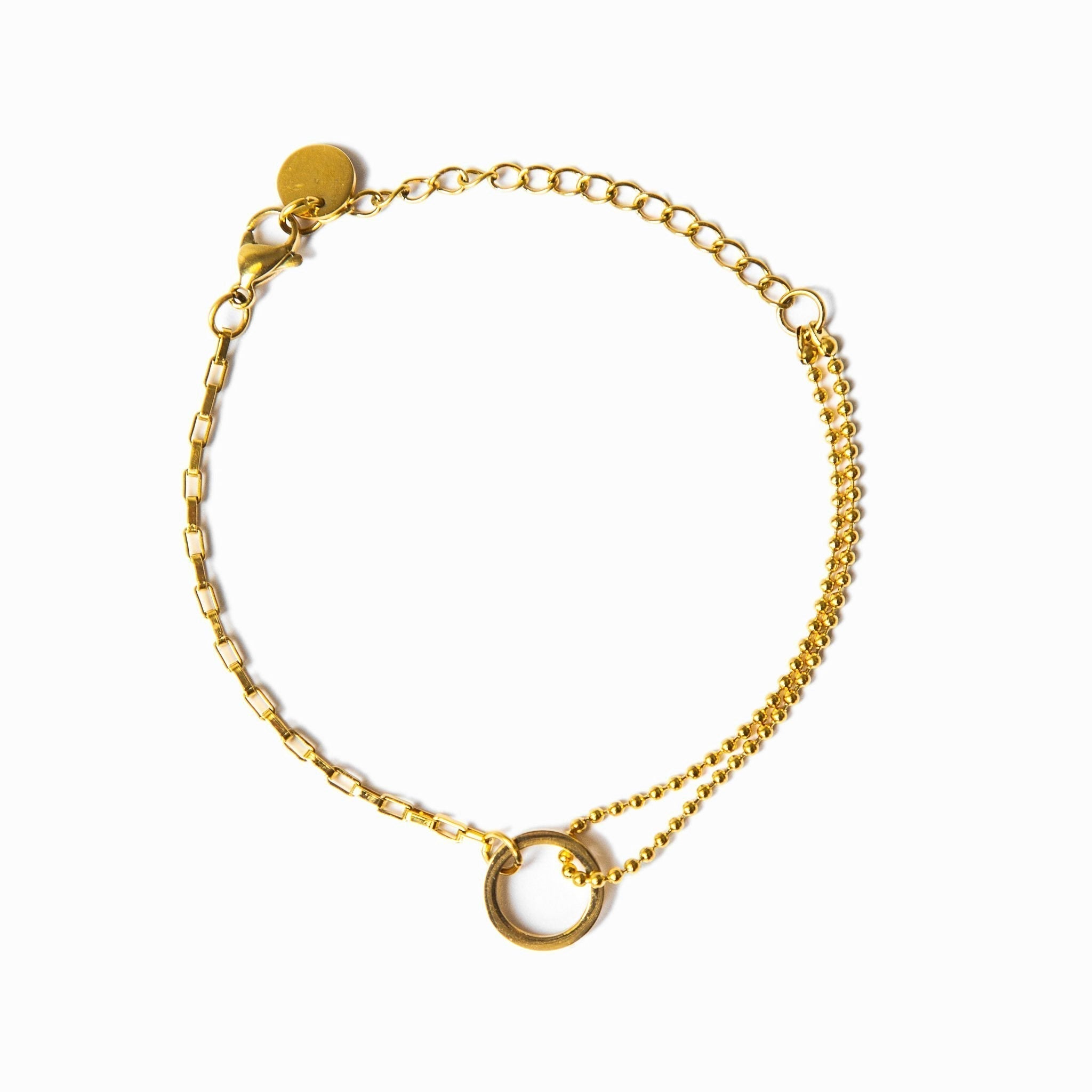 Gouden Tennis Box Armband