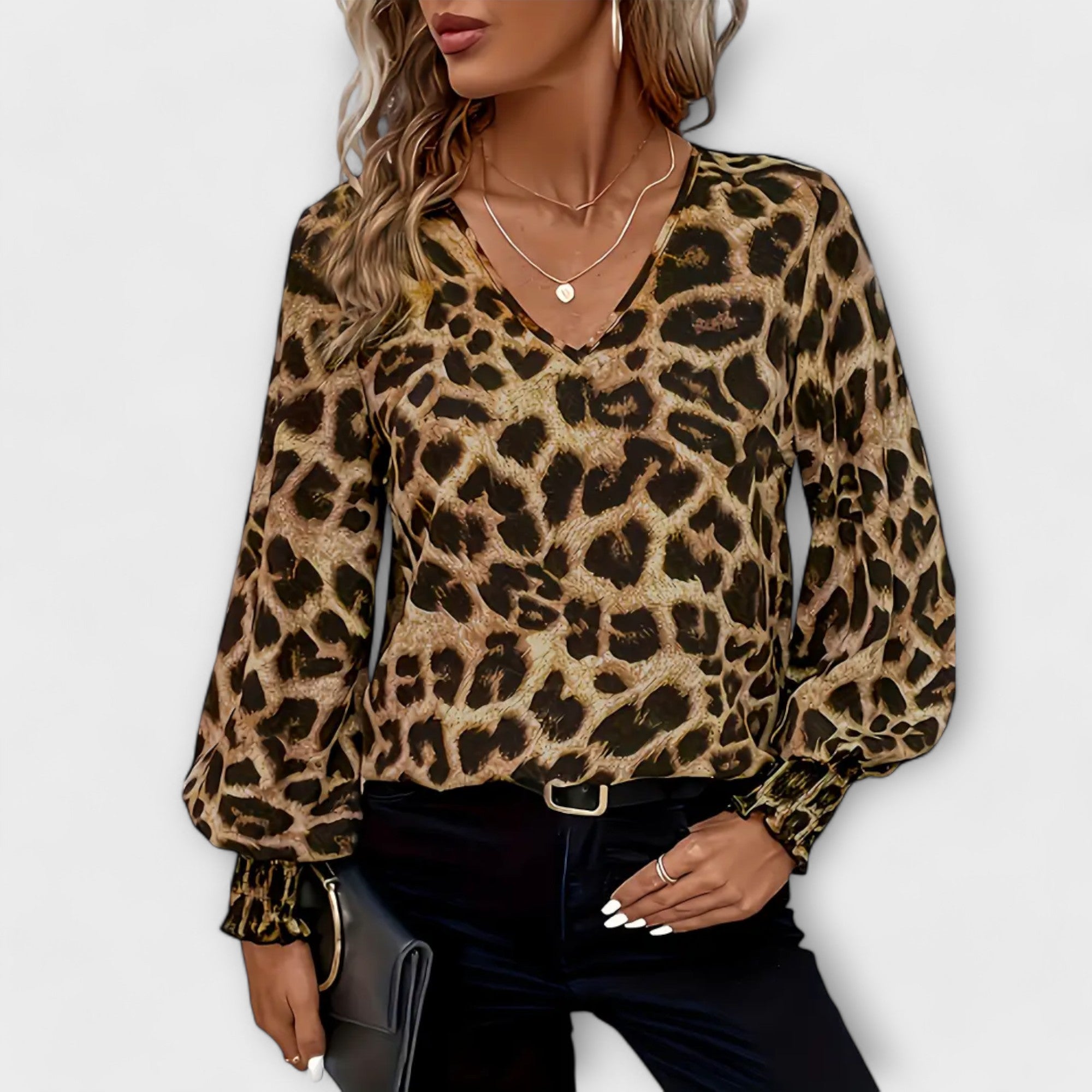 Wild en Stijlvol Luipaardprint Blouse