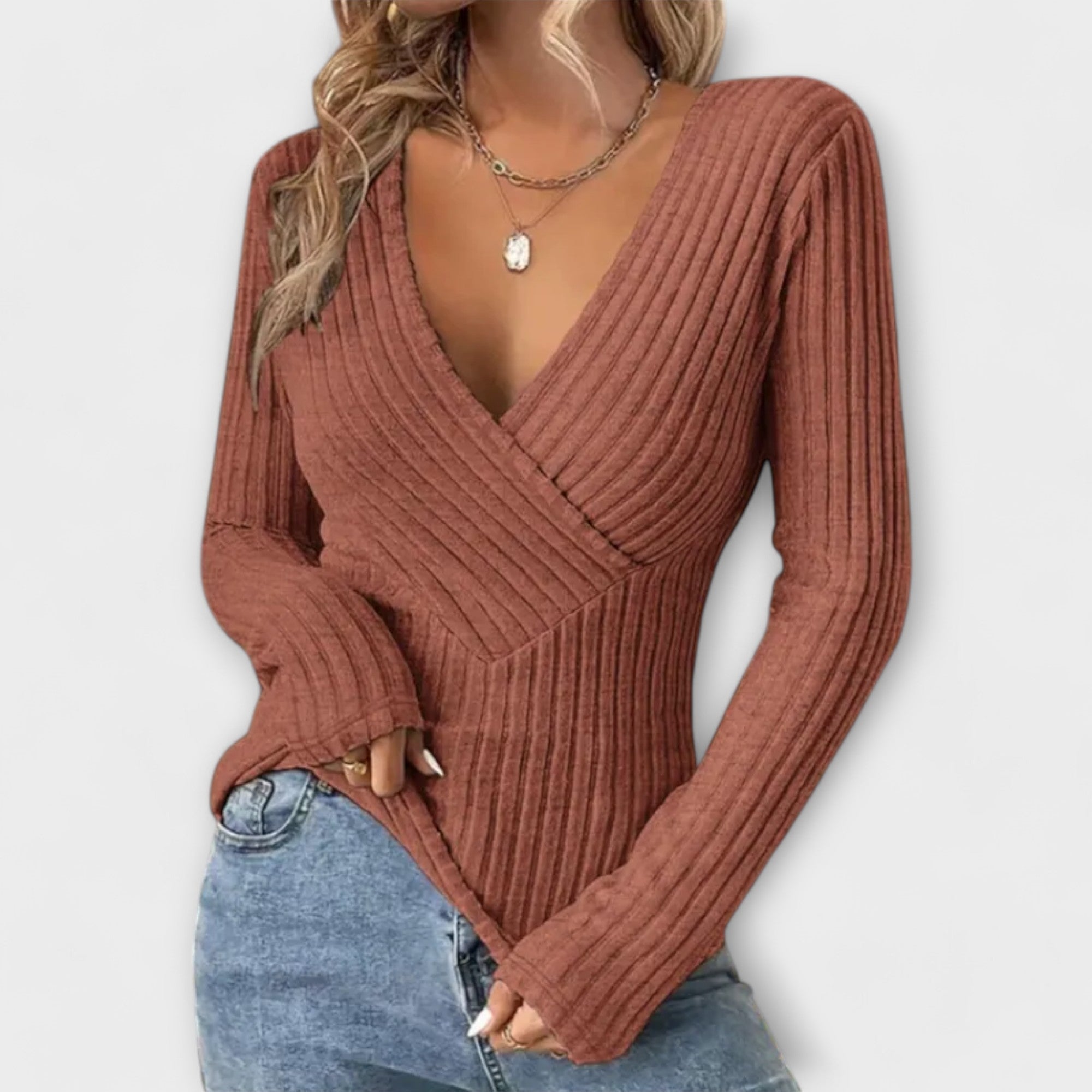 Emily - Gestreepte T-shirt met Gedraaide Detail