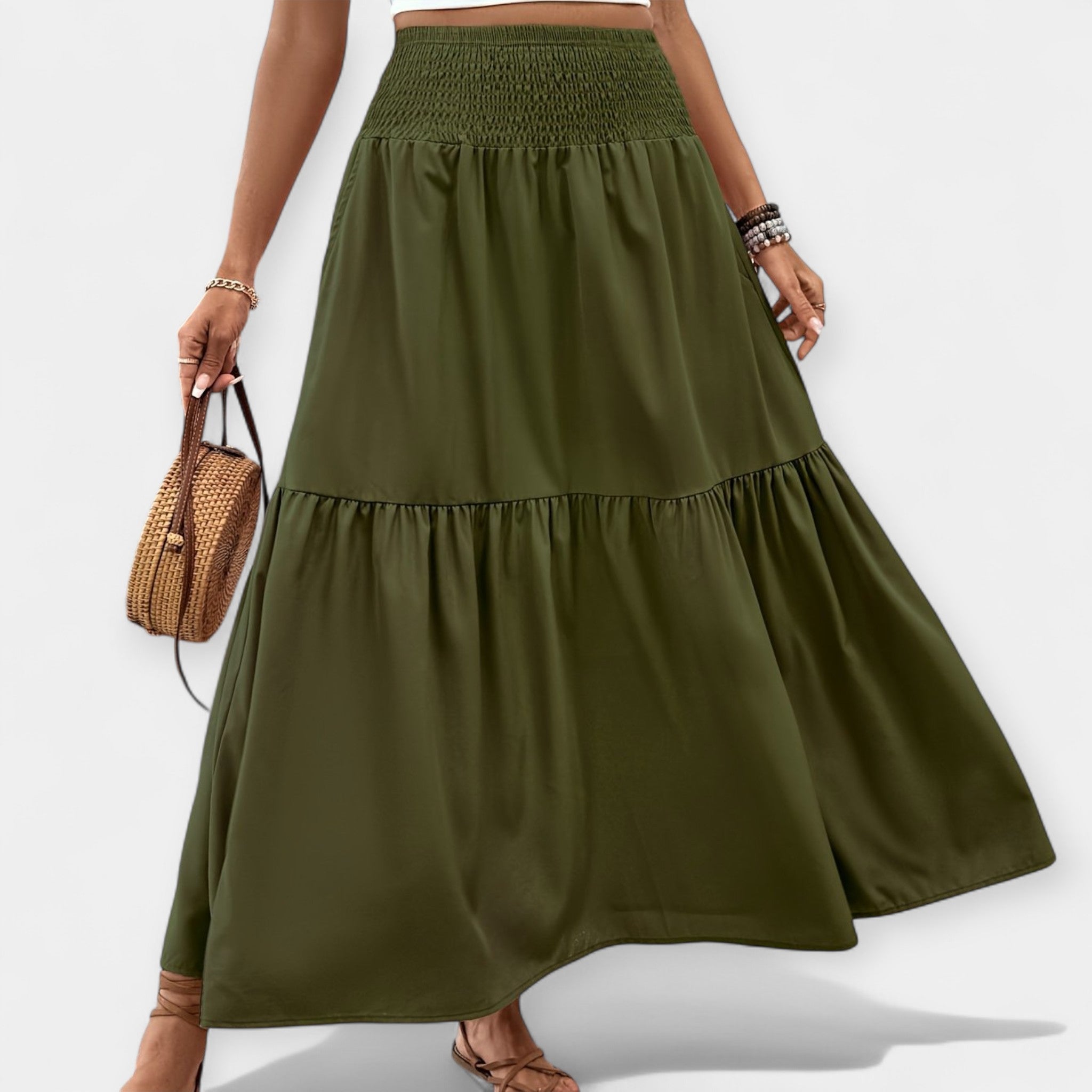 Bloemige Casual en Comfortabele Rok