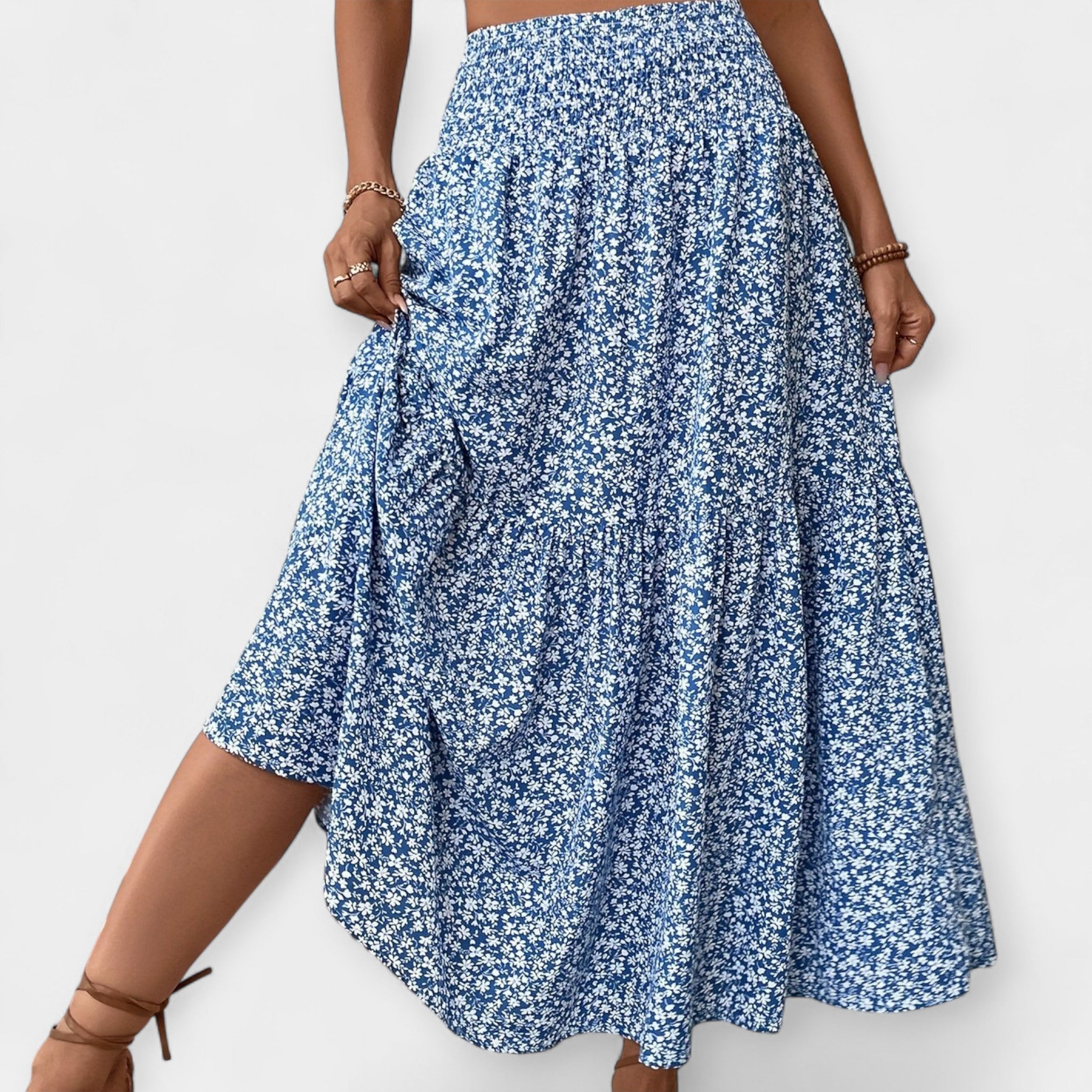Bloemige Casual en Comfortabele Rok