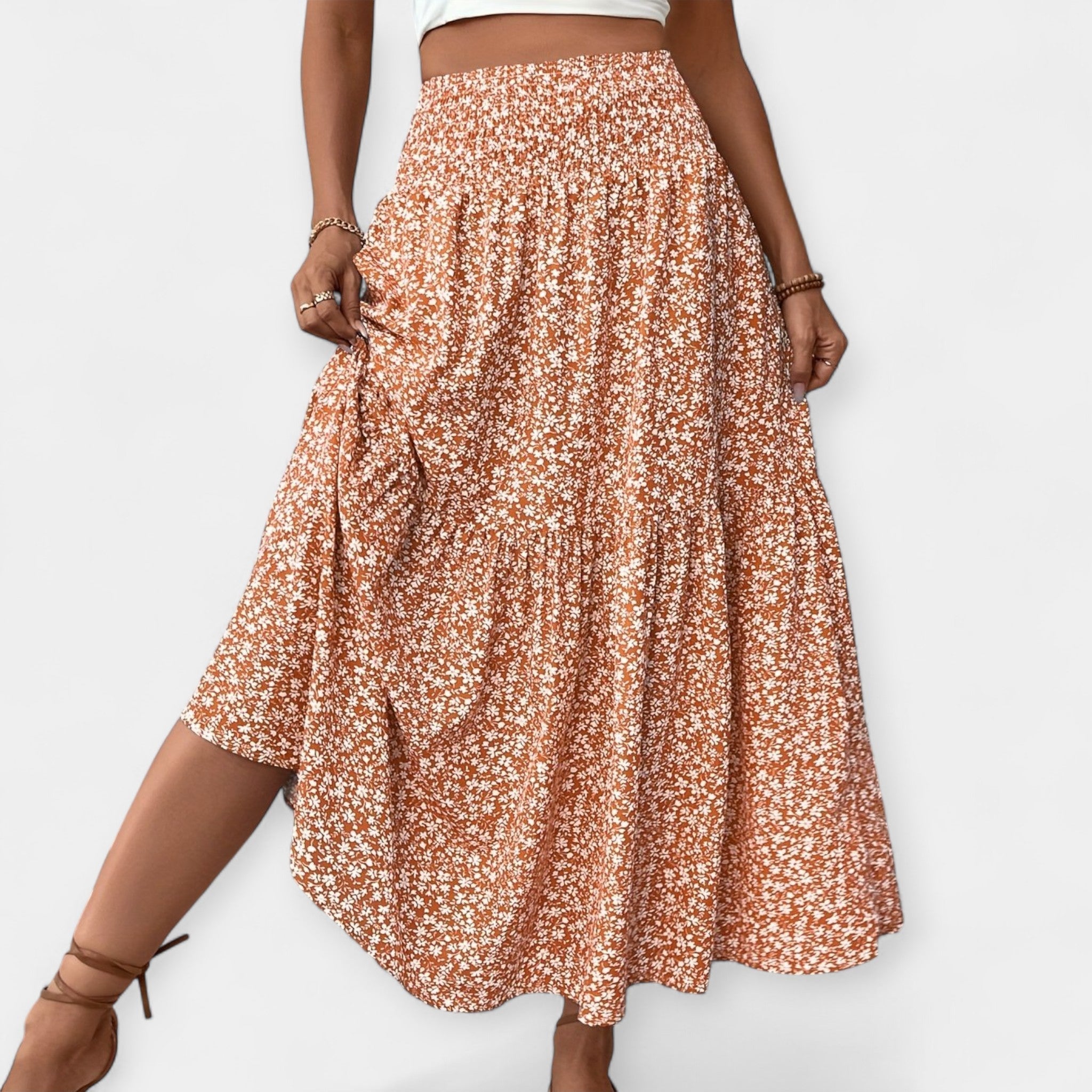 Bloemige Casual en Comfortabele Rok