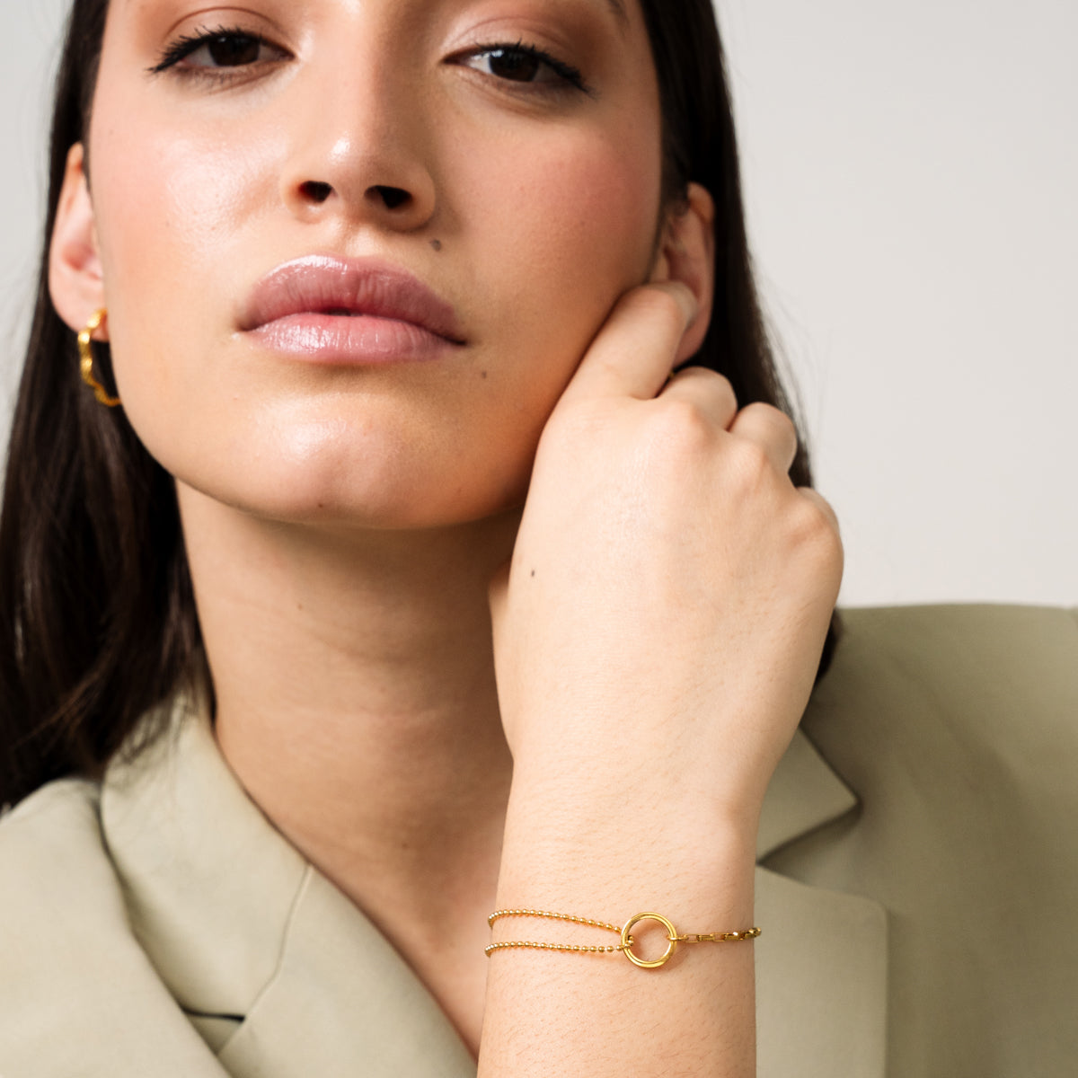 Gouden Tennis Box Armband