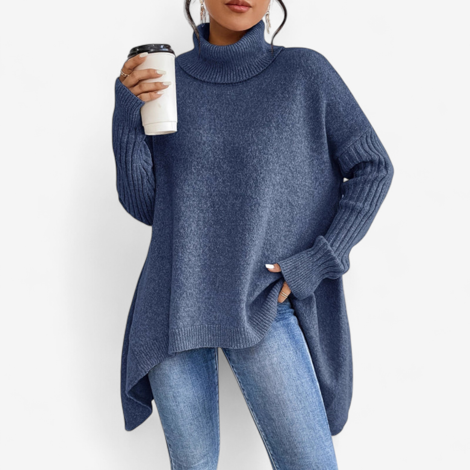 Frédérique™ Zachte Pullover met Col