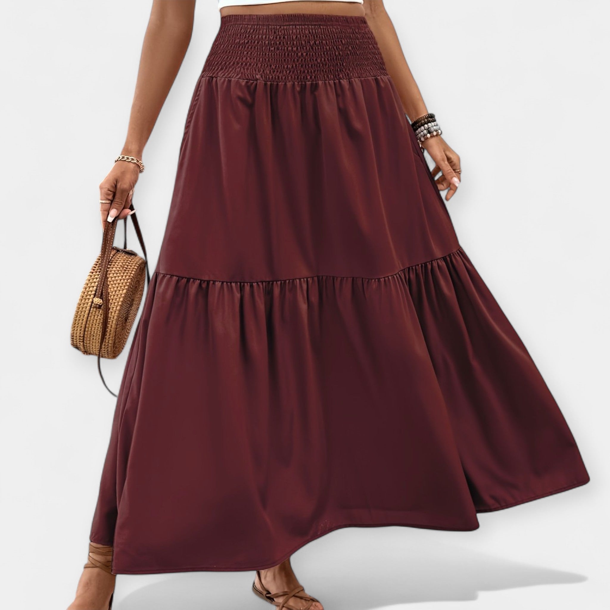 Bloemige Casual en Comfortabele Rok