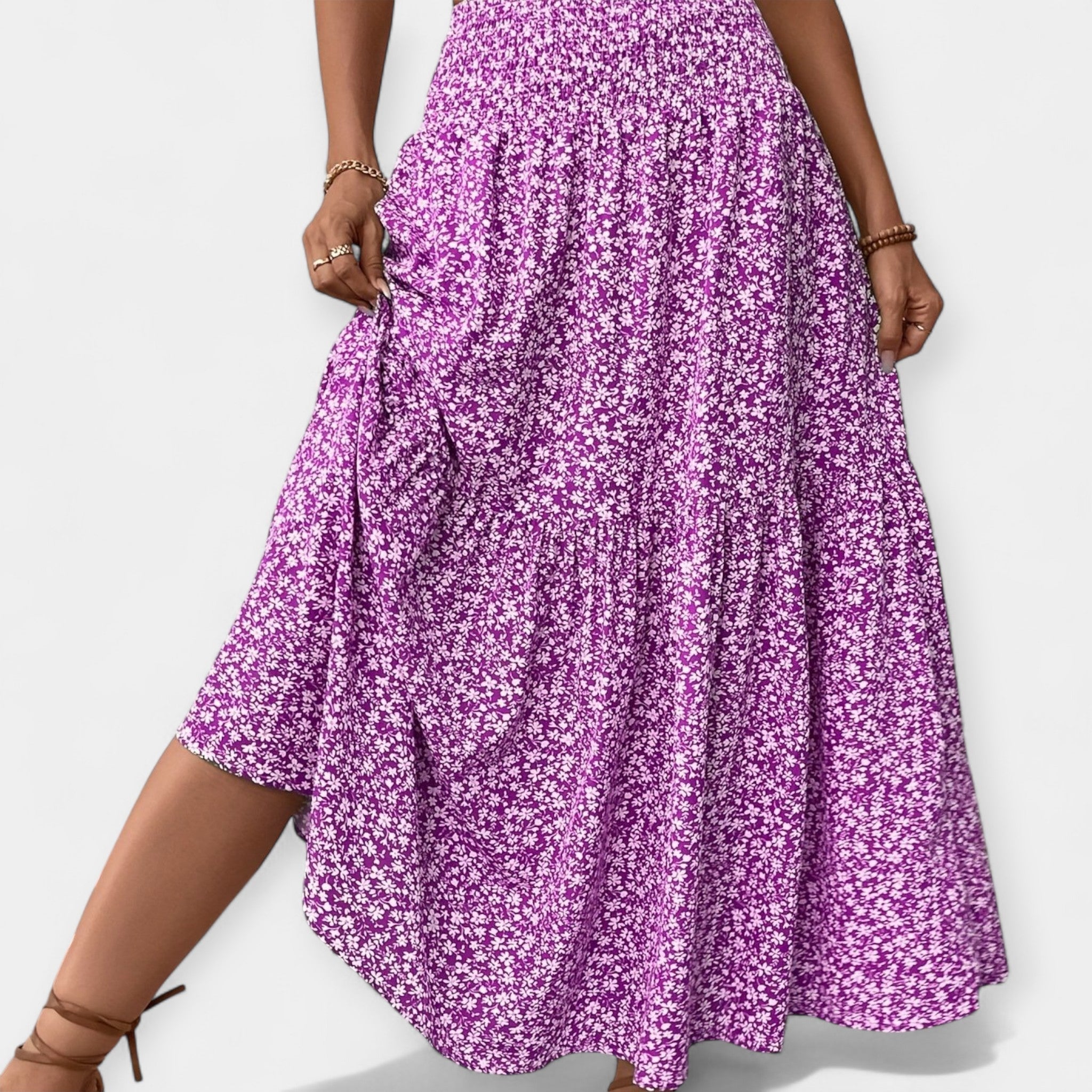 Bloemige Casual en Comfortabele Rok