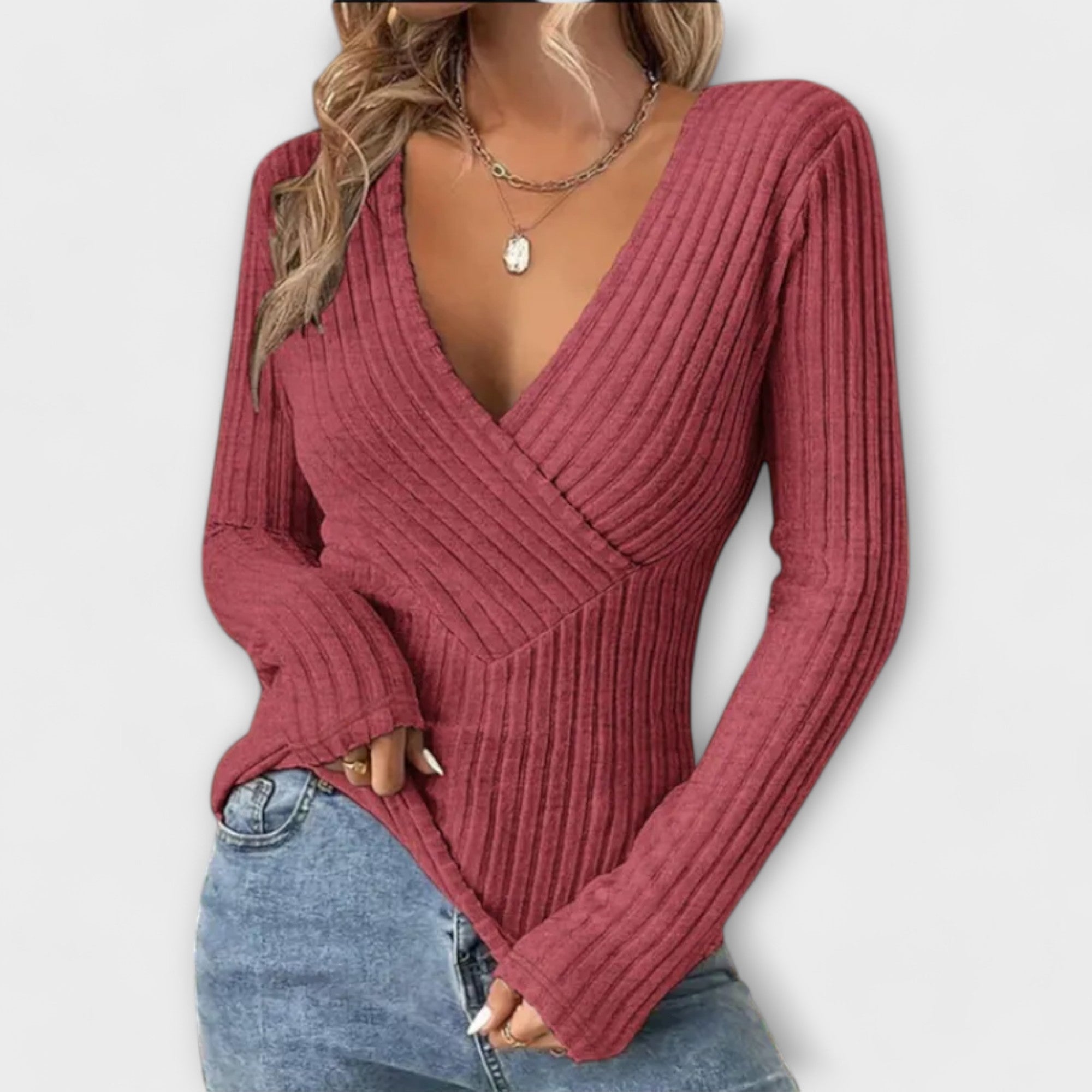 Emily - Gestreepte T-shirt met Gedraaide Detail