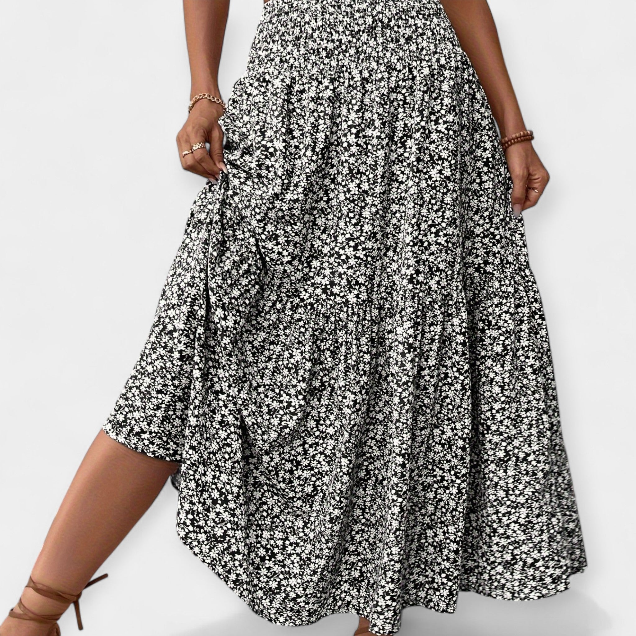 Bloemige Casual en Comfortabele Rok