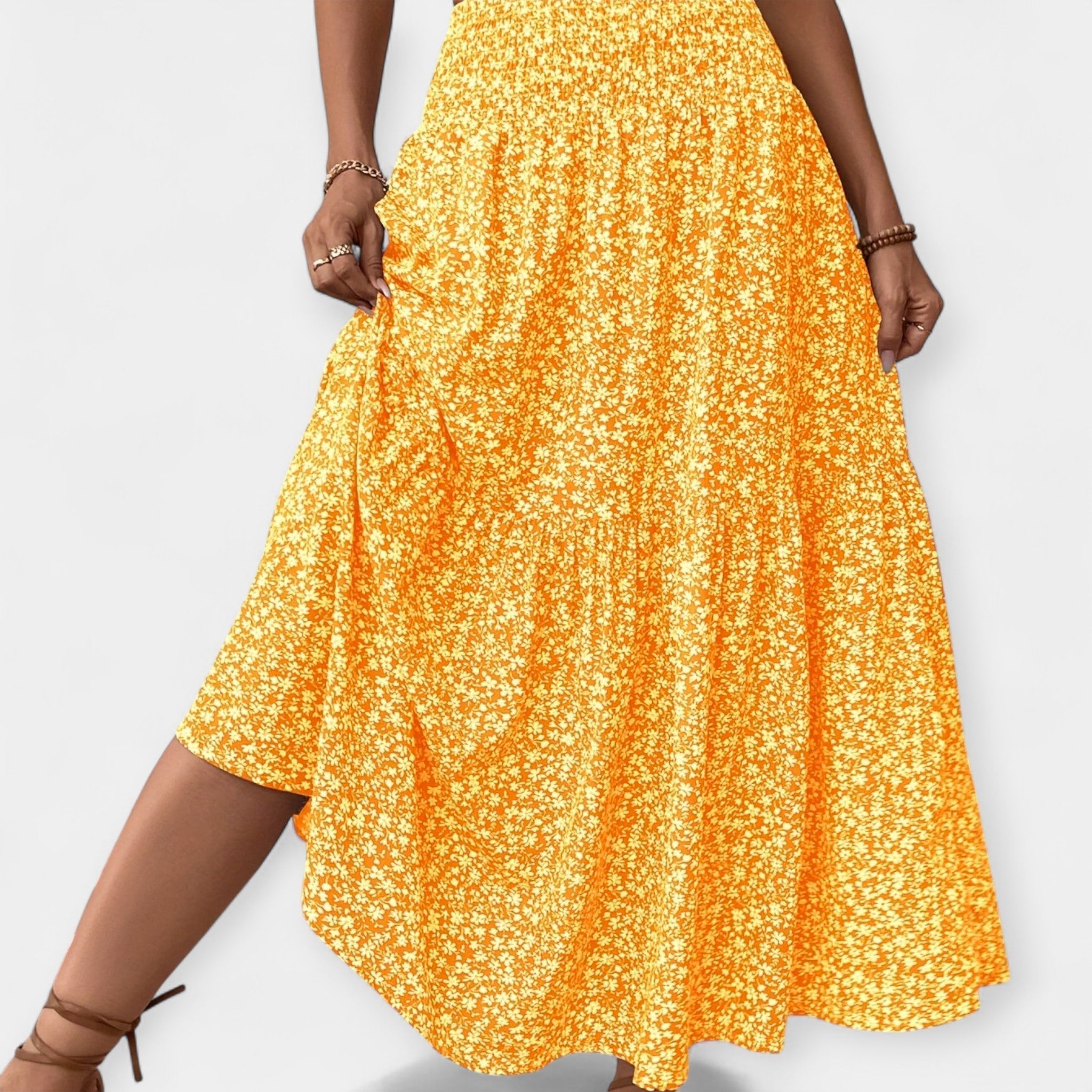 Bloemige Casual en Comfortabele Rok