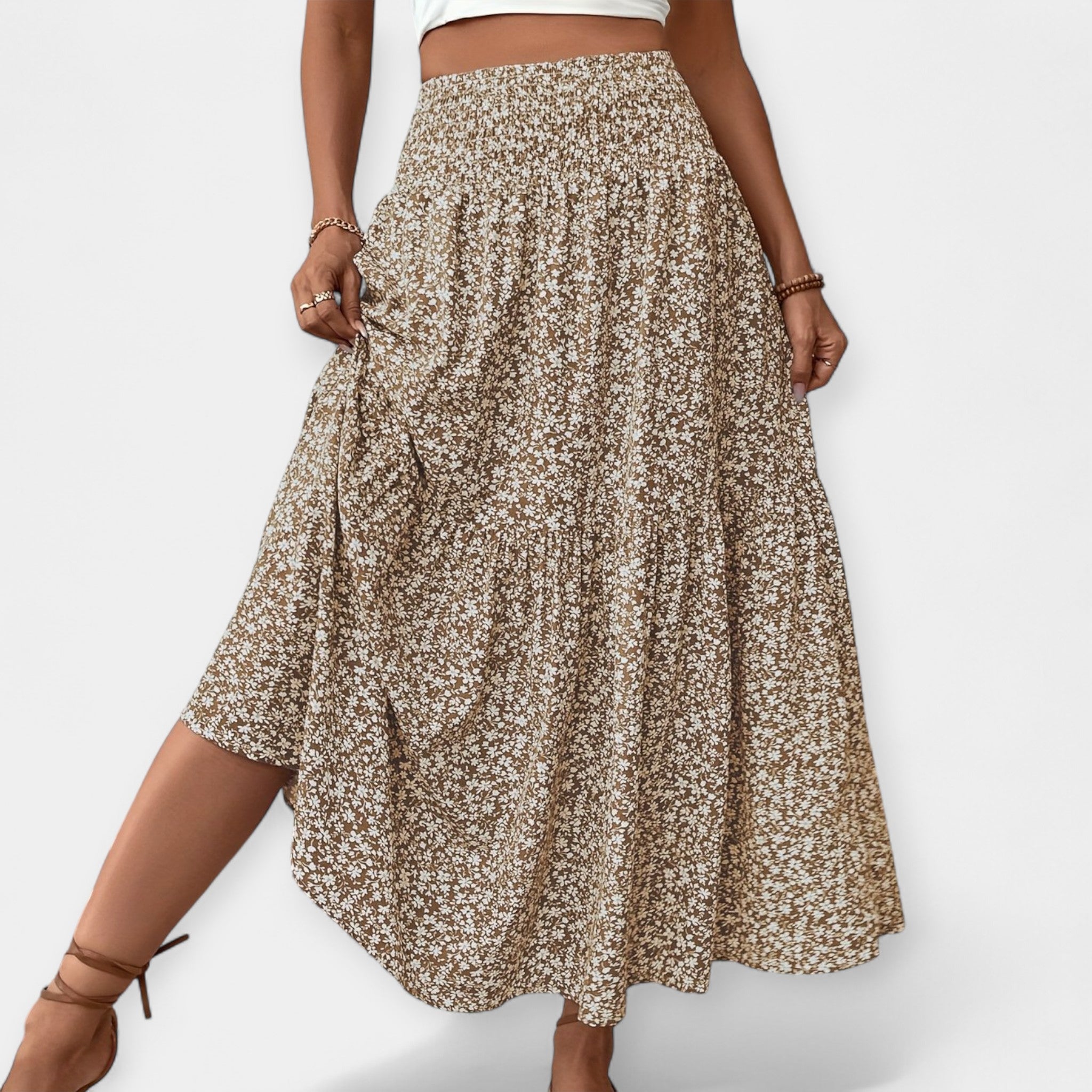 Bloemige Casual en Comfortabele Rok
