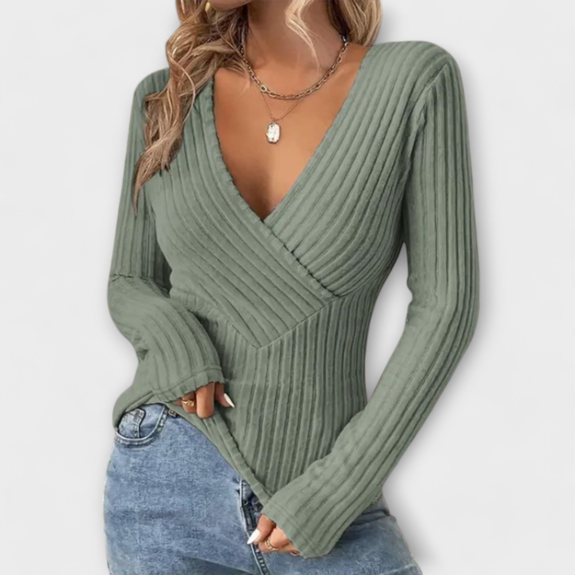 Emily - Gestreepte T-shirt met Gedraaide Detail