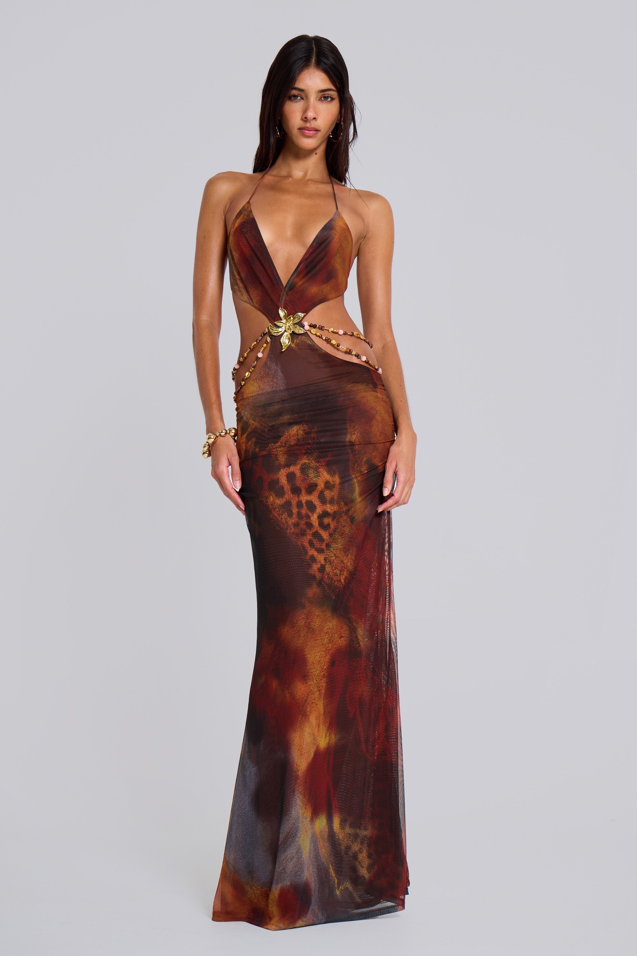 Maxi Jungle Whiskey Jurk