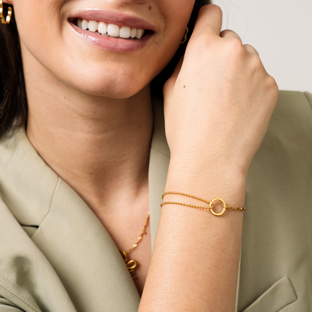 Gouden Tennis Box Armband