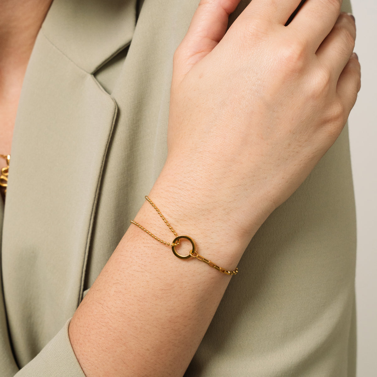 Gouden Tennis Box Armband