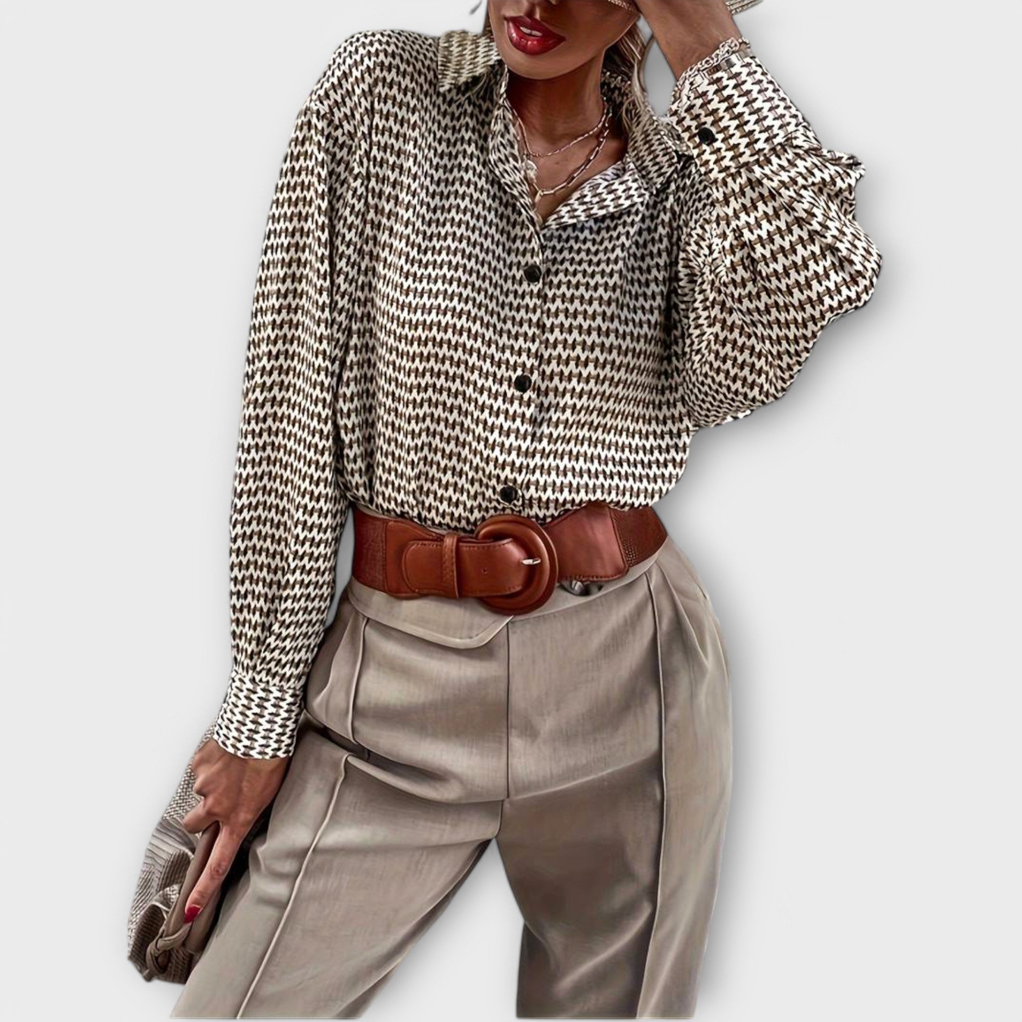 Ashley - Vintage Lange Mouwen Blouse