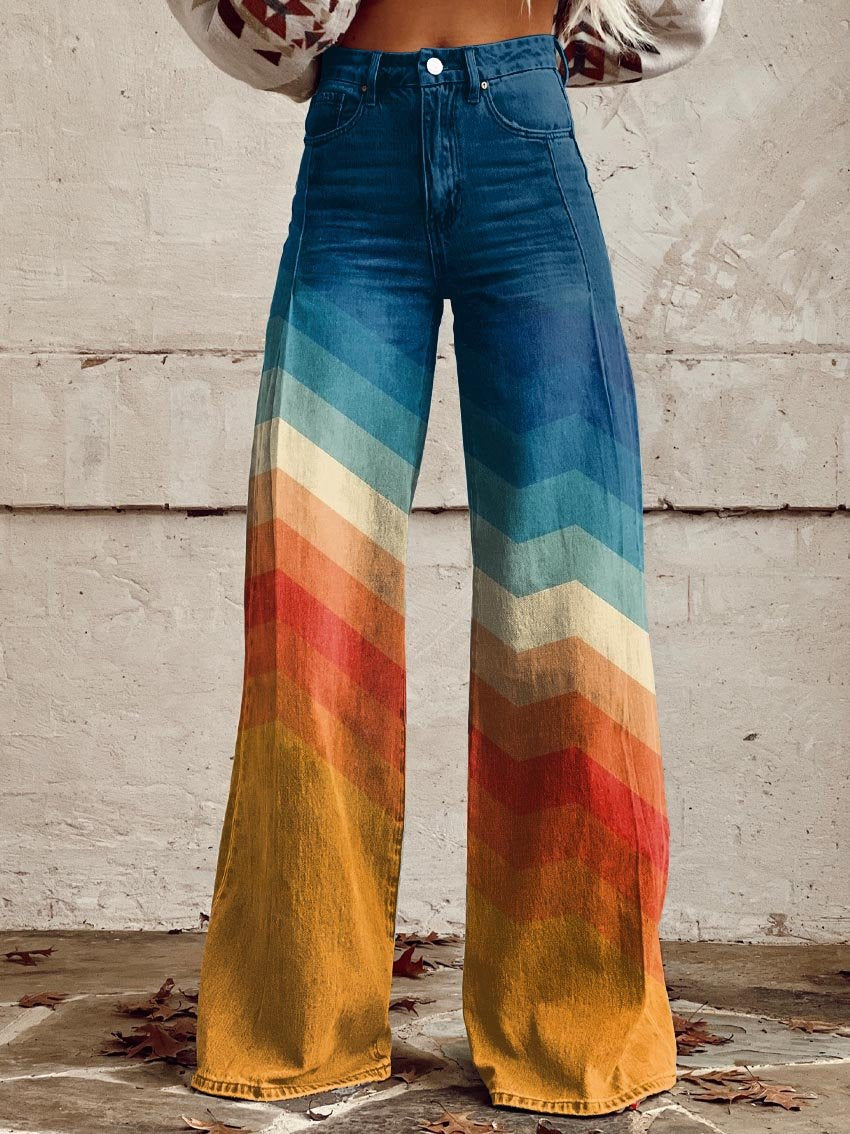 Léa - Retro elegante zigzagbroek