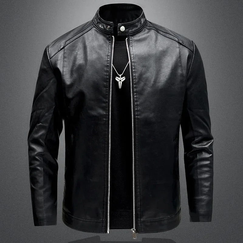 Elegante Heren Leren Bikerjack
